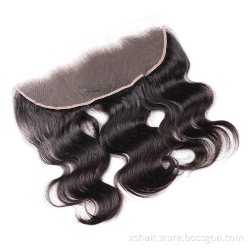 Factory price Body wave lace front closure  raw human hair frontal lace closure buy closures